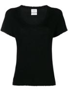 Barrie Distressed Cashmere T-shirt - Black