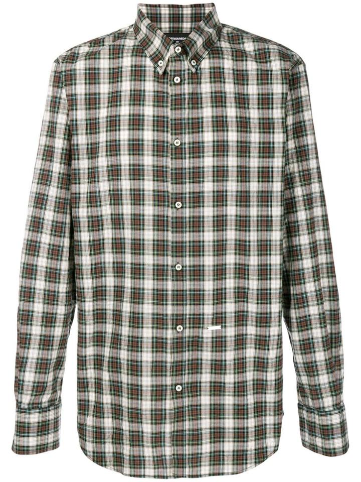Dsquared2 Plaid Long-sleeve Shirt - Green