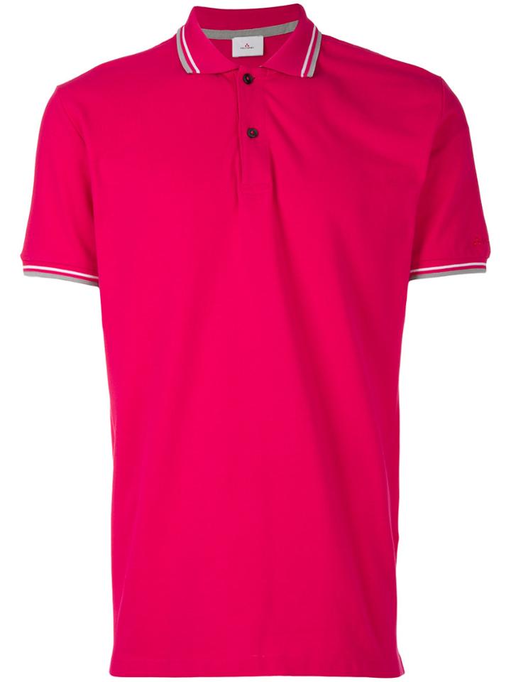 Peuterey Buttoned Up Polo Shirt - Pink & Purple