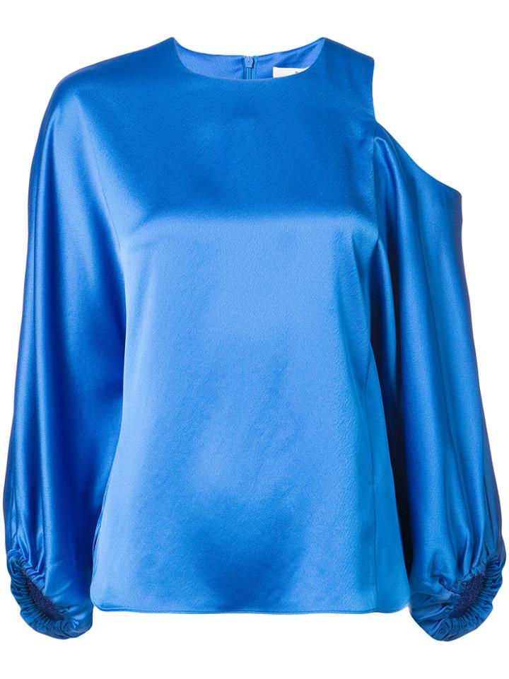 Tibi Cutout Shoulder Top - Blue