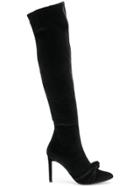 Giuseppe Zanotti Design Ophelia Velvet Knee Boots - Black