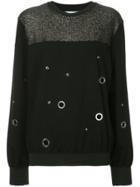 Costume National Eyelet Metallic Sweater - Black