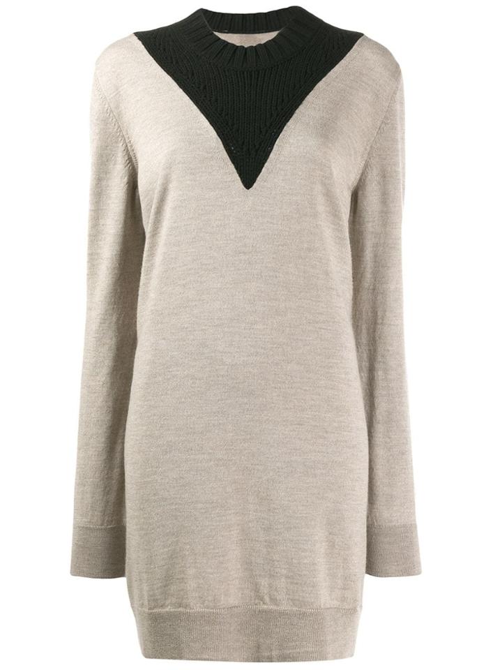 Mm6 Maison Margiela Colour-block Knitted Dress - Neutrals
