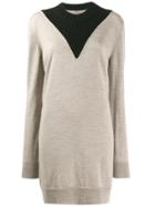 Mm6 Maison Margiela Colour-block Knitted Dress - Neutrals