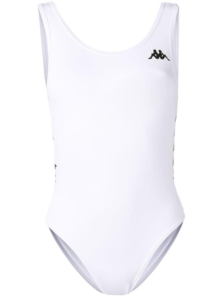 Kappa Side Logo Band Swimsuit - White