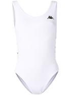 Kappa Side Logo Band Swimsuit - White