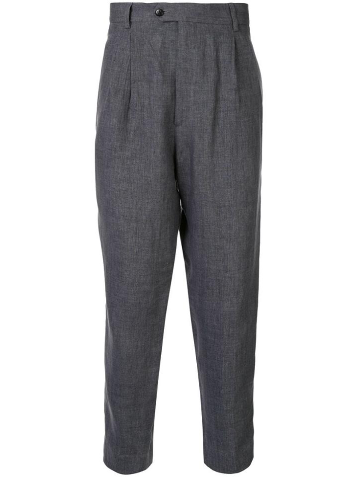 Sartorial Monk Tailored Tapered Trousers - Grey