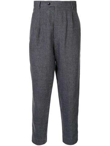 Sartorial Monk Tailored Tapered Trousers - Grey