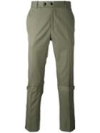 Alexander Mcqueen Strap Detail Trousers, Men's, Size: 48, Green, Cotton/acetate/viscose