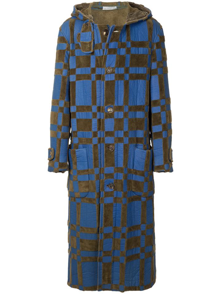 Issey Miyake Vintage Textured Hooded Coat - Green