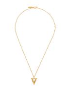 Chloé Letter V Pendant Necklace - Gold