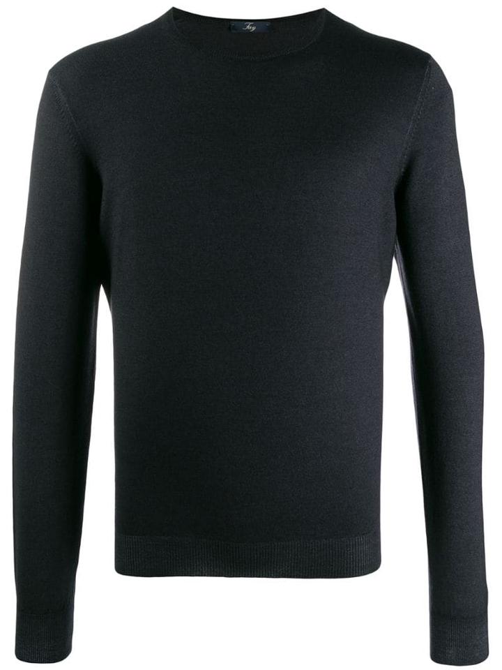 Fay Long Sleeve Knit Jumper - Black