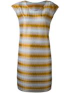 Striped Long T-shirt - Women - Polyester - 5, Blue, Polyester, Pleats Please By Issey Miyake