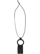 Crescioni Fringe Detail Necklace - Brown