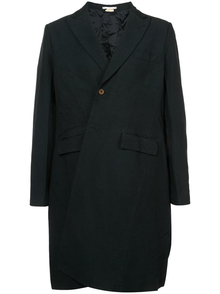 Comme Des Garçons Homme Plus Train Embossed Tailored Coat - Black