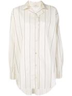 Forte Forte Oversized Striped Shirt - Nude & Neutrals
