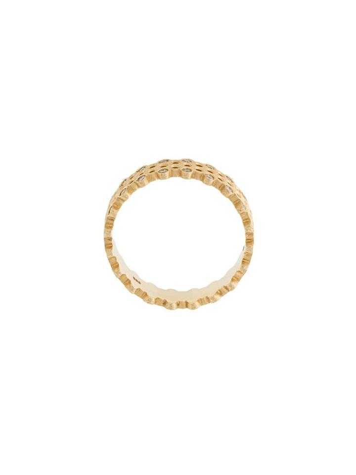 Savoir 'elle Wide Partial Pave' Ring, Women's, Size: K 1/2, Metallic