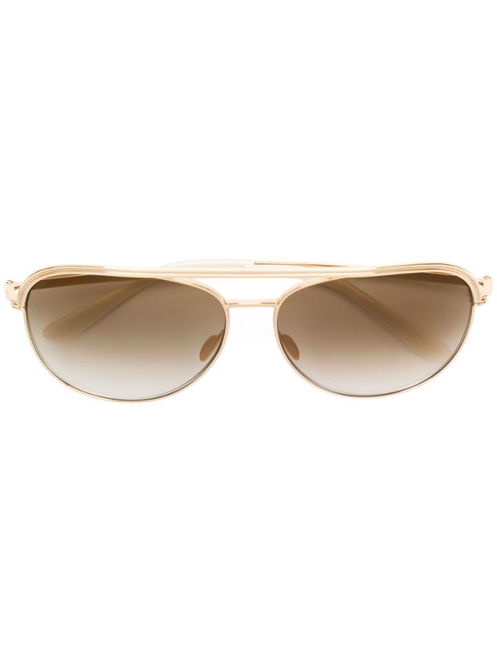 Elie Saab Gradient Aviator Sunglasses - Brown