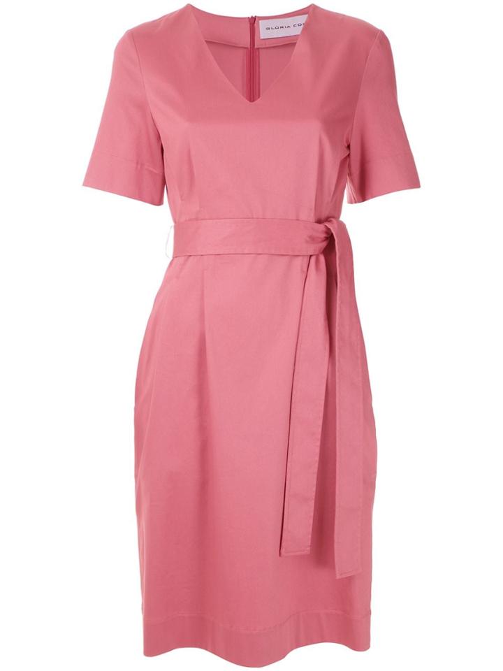 Gloria Coelho Tie Waist Short Dress - Pink