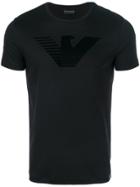 Emporio Armani Textured Logo T-shirt - Black