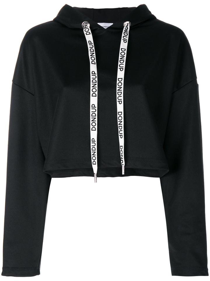 Dondup Branded Drawstring Hoodie - Black