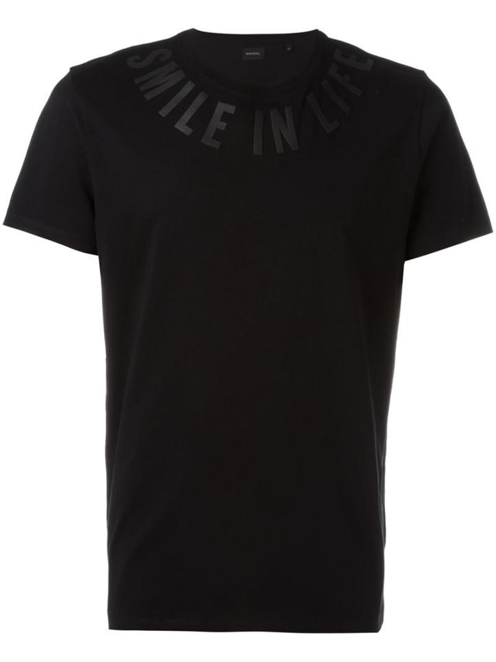 Diesel Smile In Life Print T-shirt, Men's, Size: S, Black, Cotton