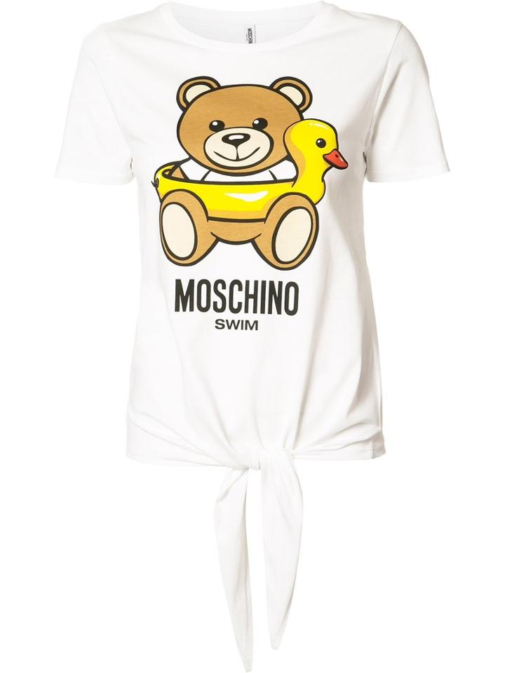 Moschino Teddy And Duck T-shirt, Women's, Size: Small, White, Cotton