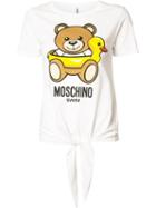 Moschino Teddy And Duck T-shirt, Women's, Size: Small, White, Cotton