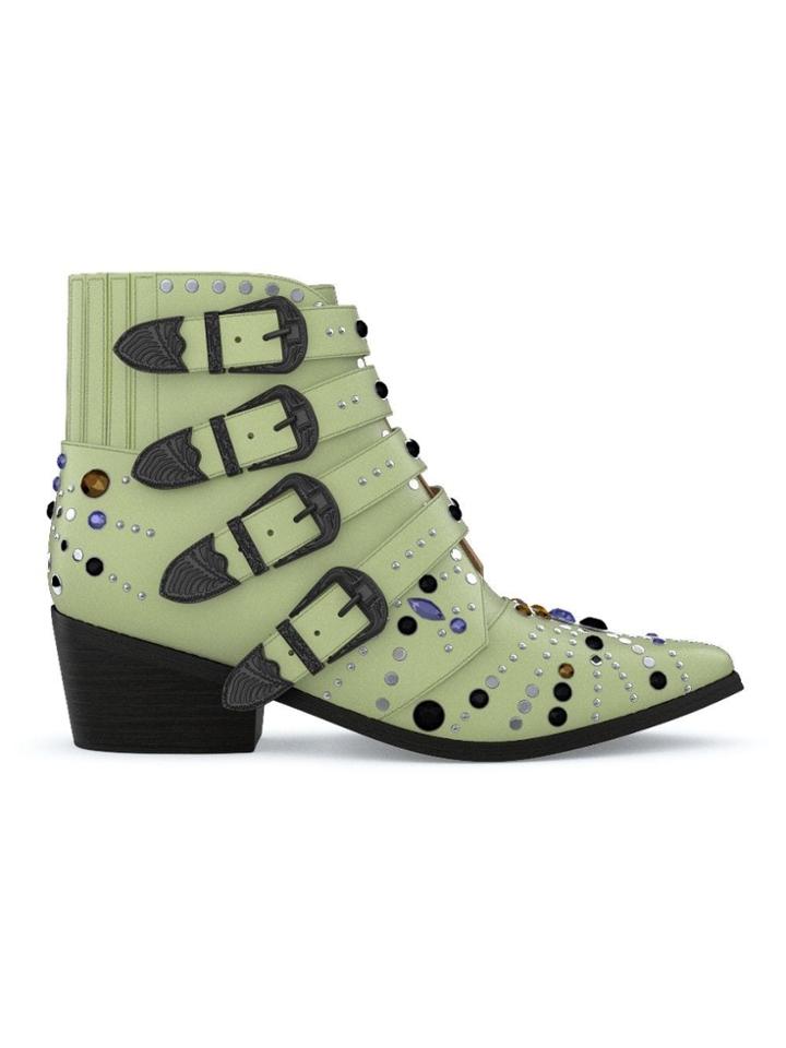 Toga Pulla Customisable Aj006 Elvis Boots - Green