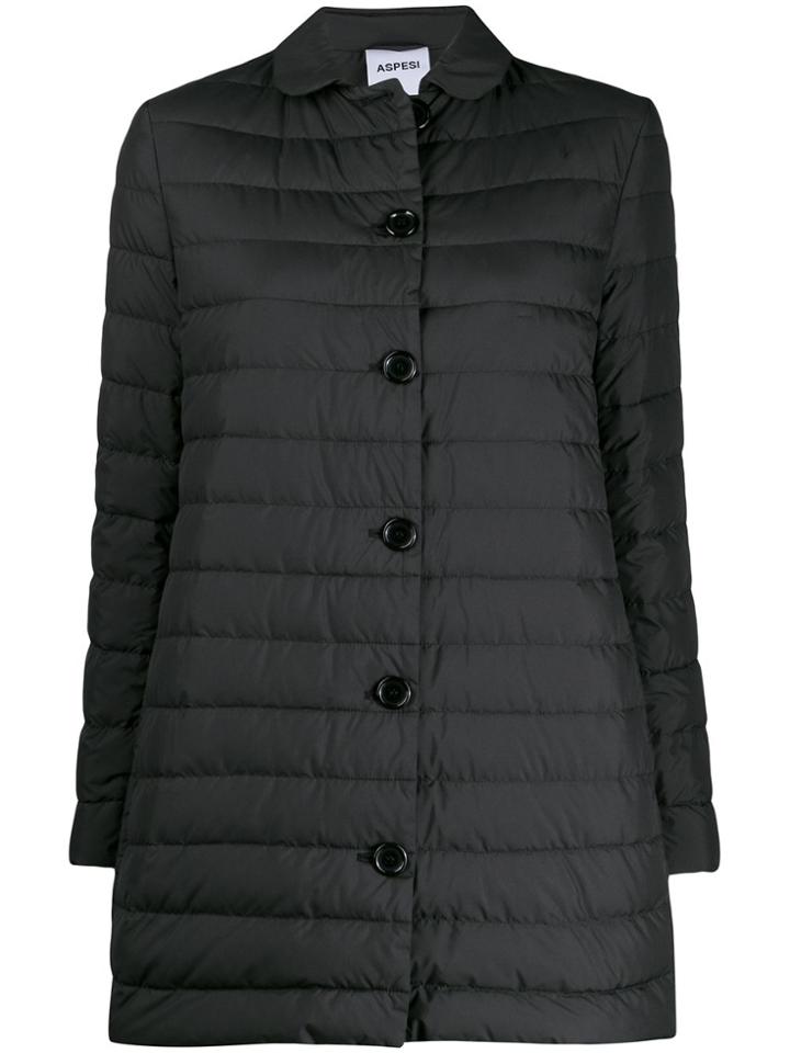 Aspesi Feather Down Parka Coat - Black