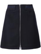 A.p.c. Zipped A-line Mini Skirt - Blue