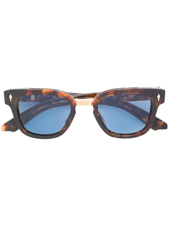 Jacques Marie Mage Jules Square Frame Sunglasses - Brown