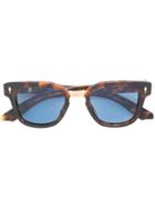 Jacques Marie Mage Jules Square Frame Sunglasses - Brown