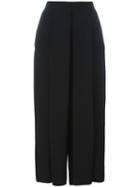 Blumarine Box Pleat Pants, Women's, Size: 40, Black, Polyester/spandex/elastane
