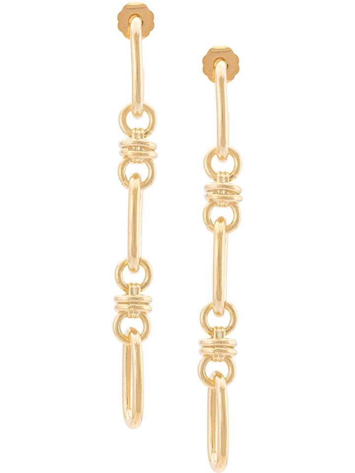 Mounser Long Chain Earrings - Gold