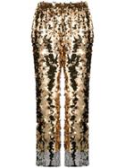 No21 Cropped Sequin Trousers - Metallic