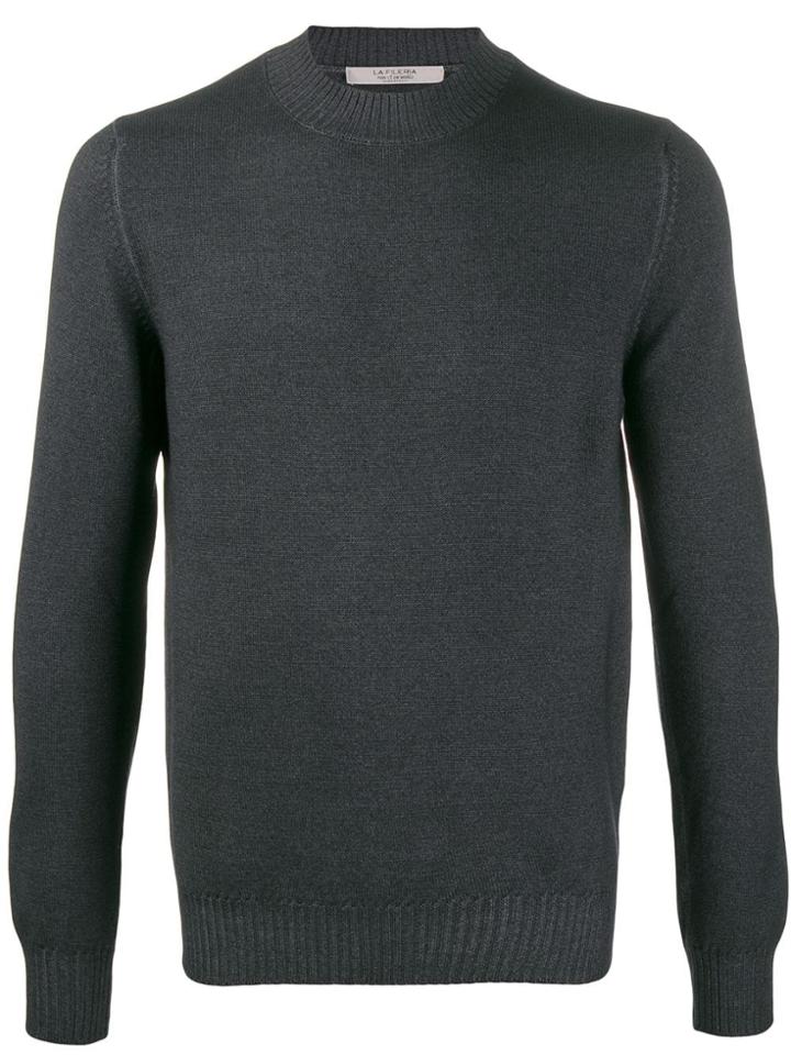 La Fileria For D'aniello Ribbed Detail Sweater - Blue