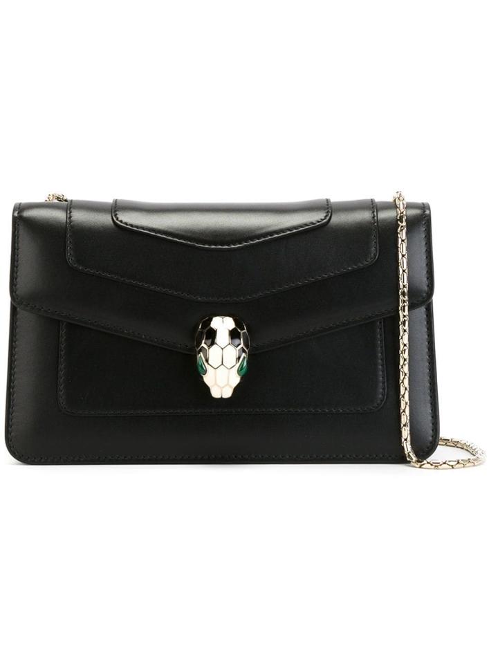 Bulgari 'serpenti' Shoulder Bag - Black
