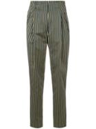 Etro High-waisted Striped Trousers - Blue