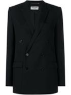 Saint Laurent Classic Wool Double Breasted Blazer - Black