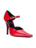 Dorateymur Groupie Ankle Strap Pumps - Red