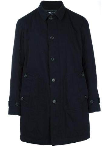 Ahirain Single Breasted Coat, Men's, Size: Medium, Blue, Cotton