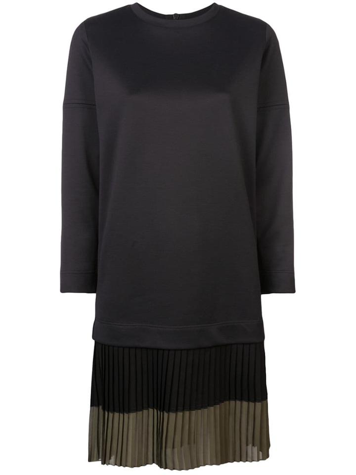 Akris Punto Pleated Hem Dress - Black