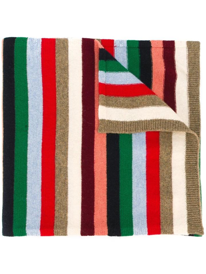 Paul & Joe Striped Knitted Scarf, Men's, Polyamide/wool