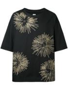 Sasquatchfabrix. - Floral Embroidered T-shirt - Men - Cotton/linen/flax - L, Black, Cotton/linen/flax