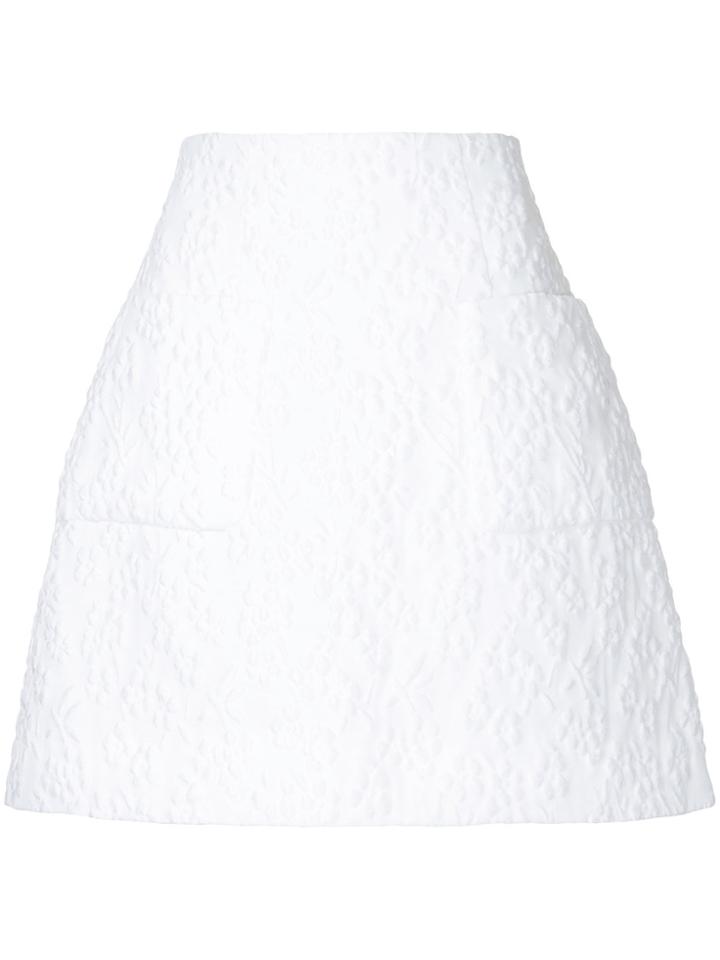 Delpozo Embroidered Skirt - White