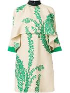 Fendi Floral Embroidered Dress - Nude & Neutrals