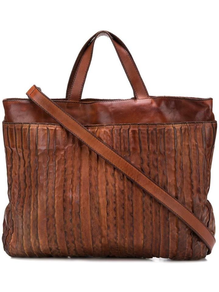 Numero 10 Textured Shoulder Bag - Brown