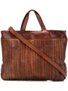 Numero 10 Textured Shoulder Bag - Brown