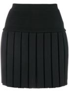 Balmain Pleated Mini Skirt - Black